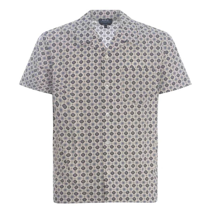 Pattern-Printed Short-Sleeved Shirt