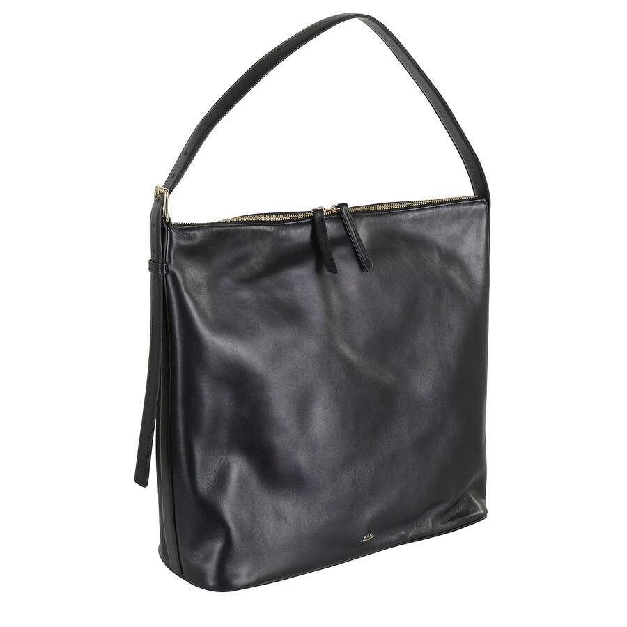 Apc A.p.c. Women Vera Leather Shoulder Bag In Black