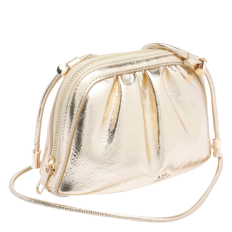 Apc A.p.c. Small Drawstring Ninon Shoulder Bag In Gold