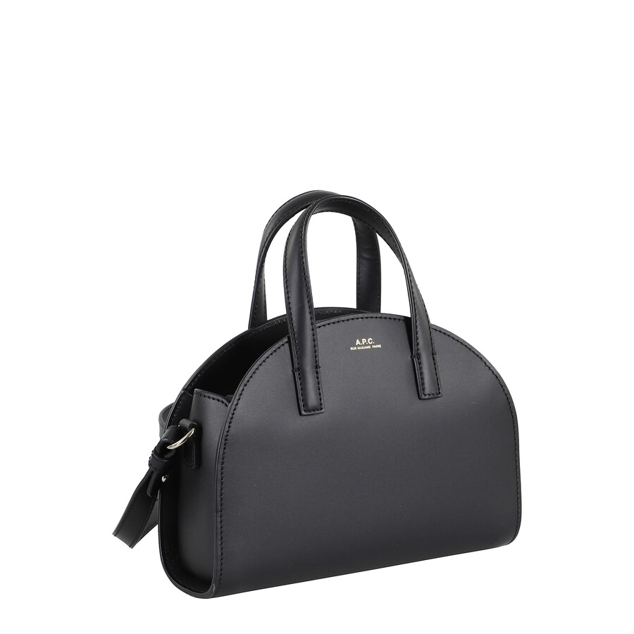 Apc A.p.c. Tote Demi Lune Small In Black