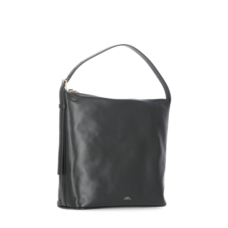 Apc A.p.c. Vera Maxi Smooth Leather Bag In Black