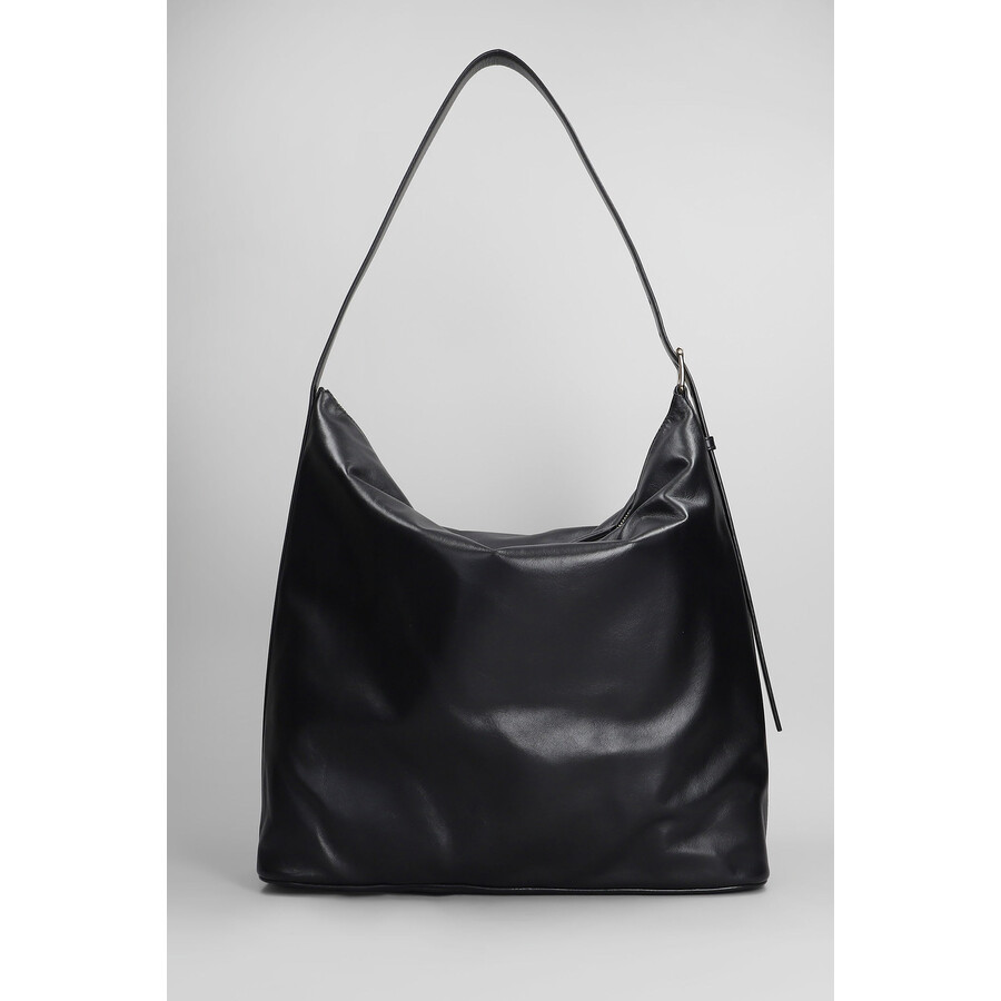 Apc A.p.c. Vera Maxi Shoulder Bag In Black Leather In Black