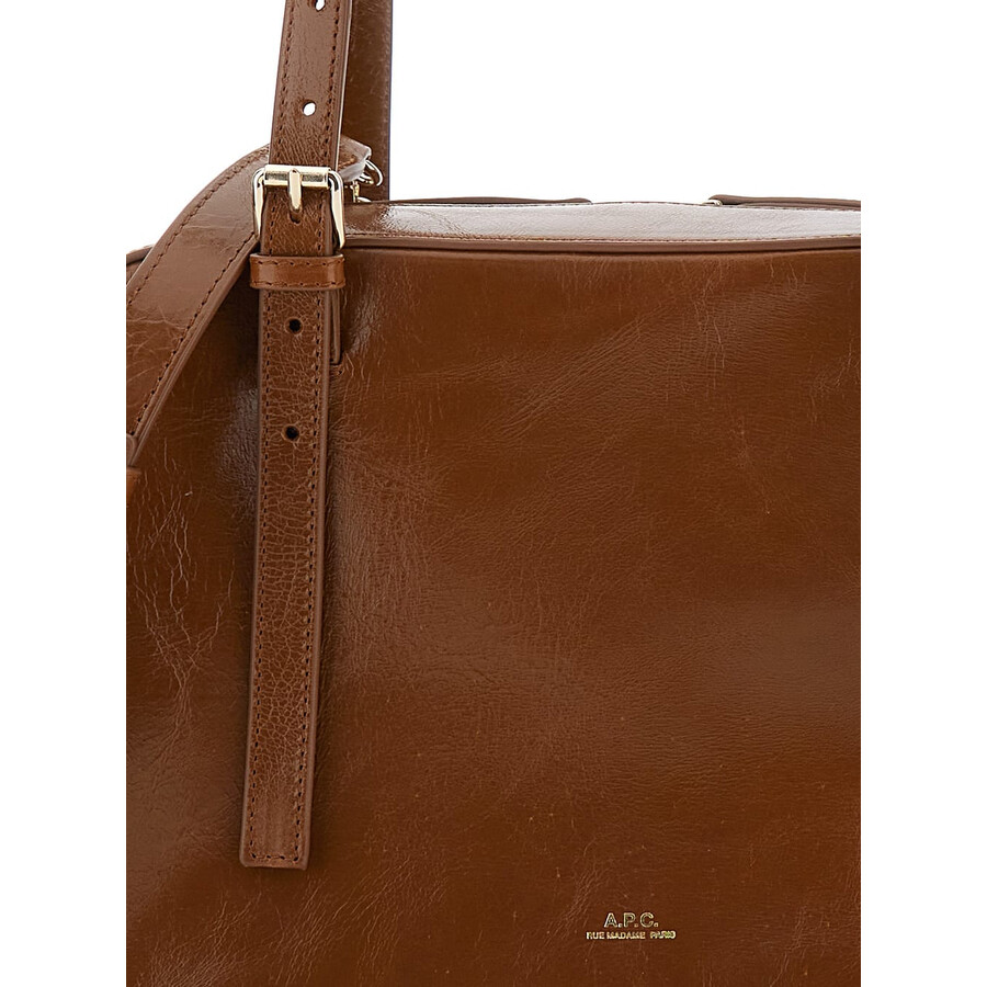 Apc A.p.c. Virginie Brown Shoulder Bag In Purple