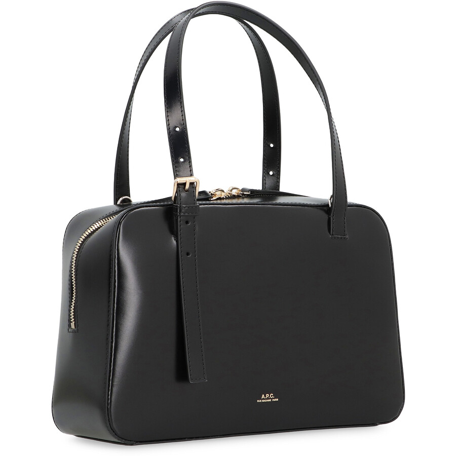 Apc A.p.c. Black Shoulder Bag With Versatile Carrying Options In Black