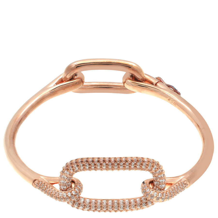 Apm Monaco Cubic Zirconia Bangle Bracelet In Pink/rose Gold Tone/gold Tone