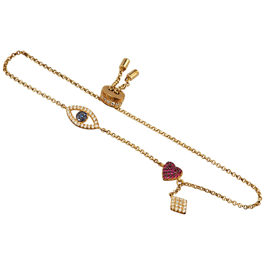 Apm Monaco Ladies Lucky Charms Adjustable Bracelet AB3371Y Jewelry