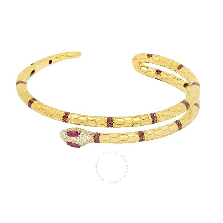 Apm Monaco Ladies Monaco Egyptian Tribute Stone Snake Open Cuff