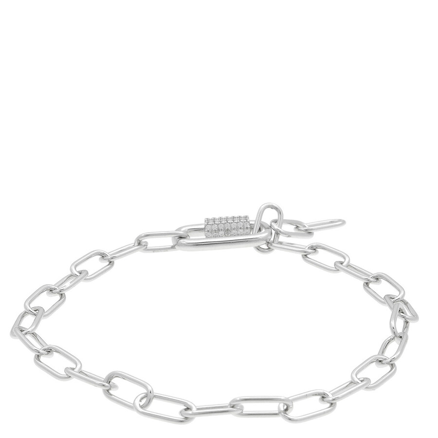 Apm Monaco Sterling Silver Chain Bracelet In Silver