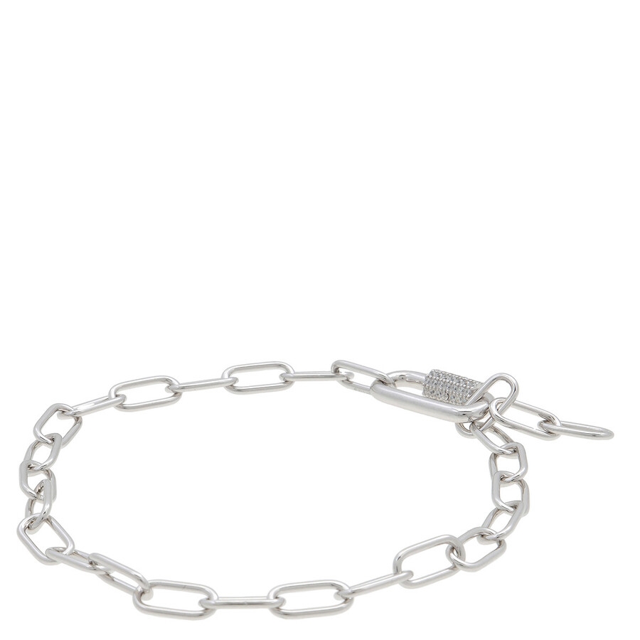 Apm Monaco Sterling Silver Chain Bracelet In Silver