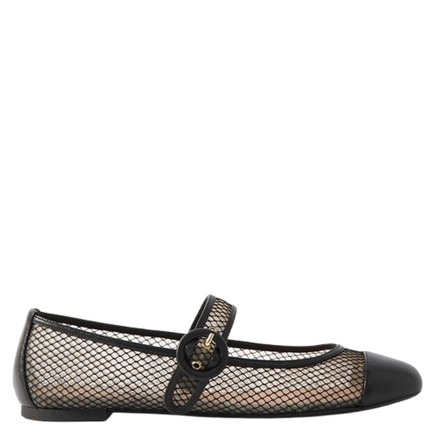 フラットシューズ AQUAZZURA SS25 Aquazzura Flat shoes Black (DCTFLAA0 STT000) Forbidden Love mesh and suede slingback flats in black