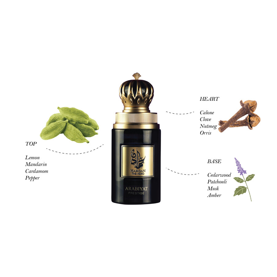 Arabiyat Prestige Men's Hamdan The Hero Edp Spray 2.5 oz Fragrances 6290361910467