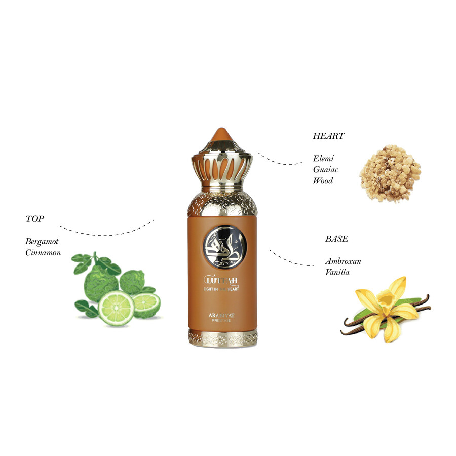 Arabiyat Prestige Men's Lutfah Light In The Heart Edp Spray 2.7 oz Fragrances 6290361911983