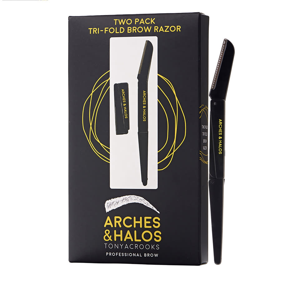 Arches & Halos Unisex Two Pack Tri-fold Brow Razor Tools & Brushes 818881021171 In Orange