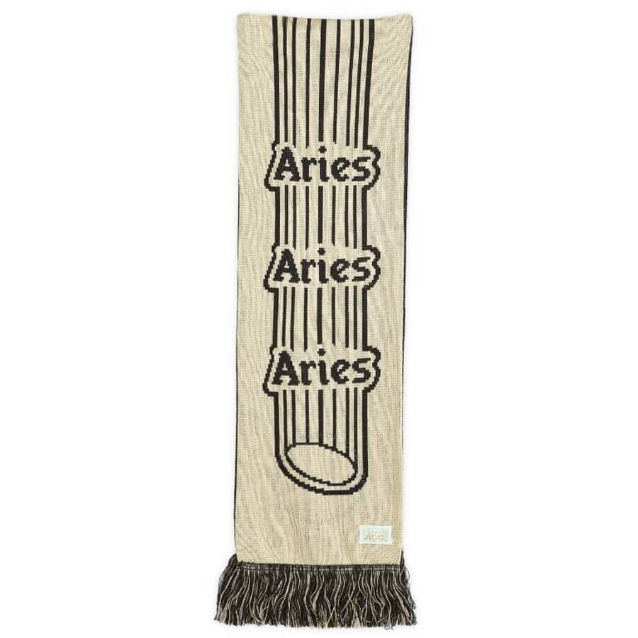 Aries Knitted Column Scarf In Black