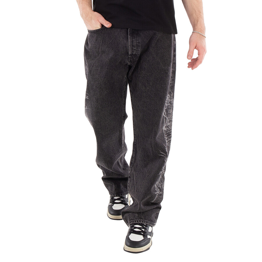 Lasered Dragon Batten Jeans