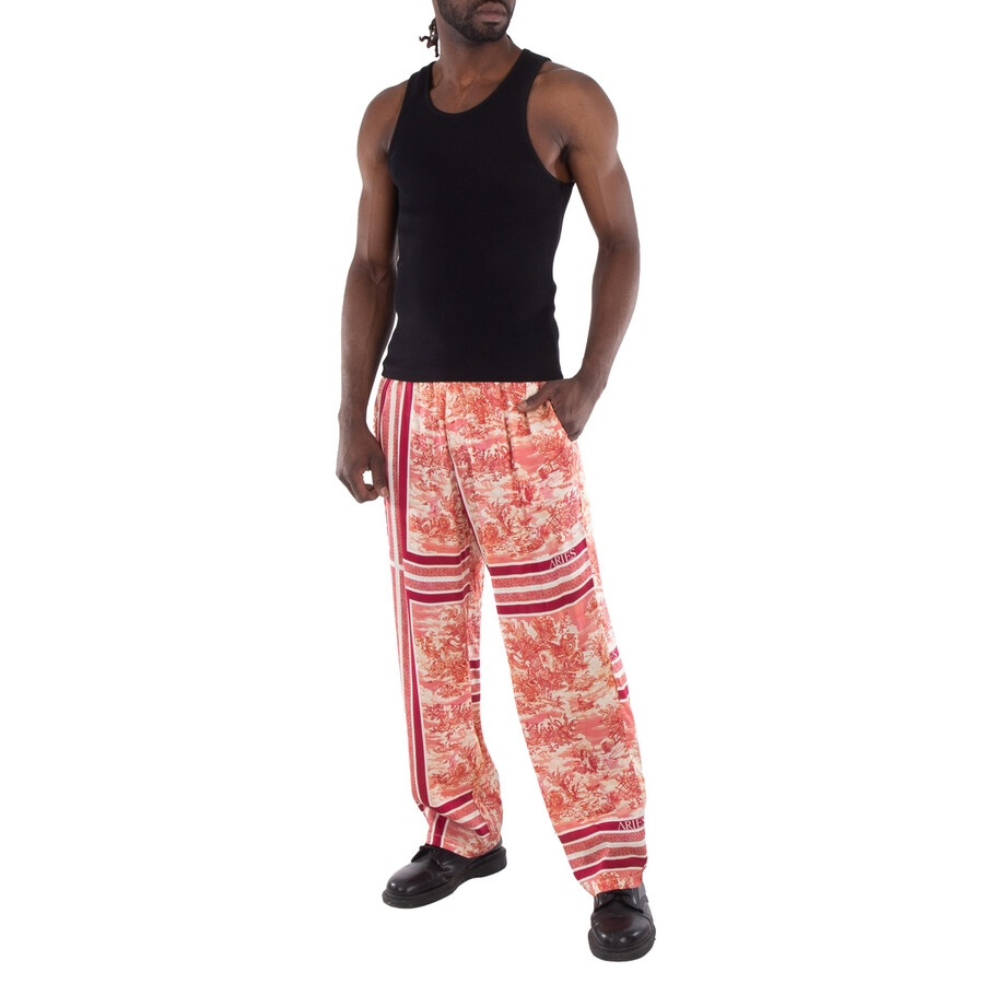 Men's Multicolor Toile De Jouy Slacker Pants