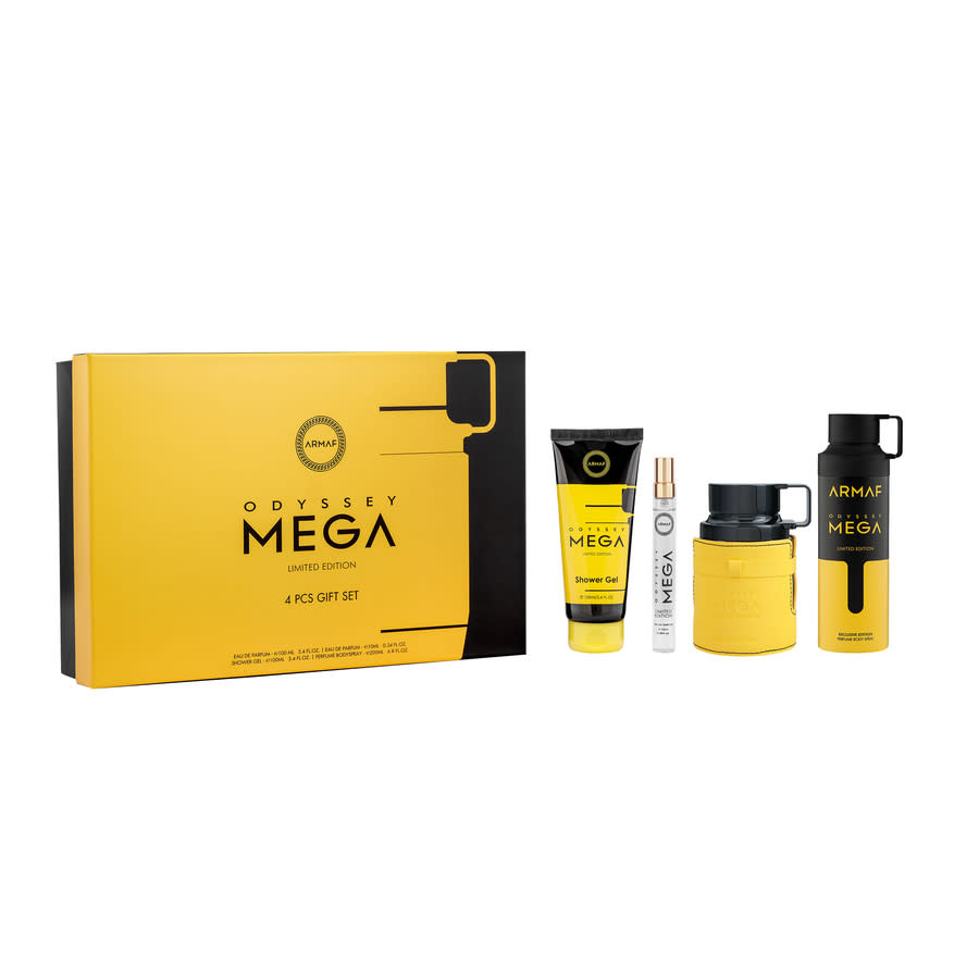 Armaf Men's Mega Odyssey Mega Multi-Color 4pcs EDP Gift Set