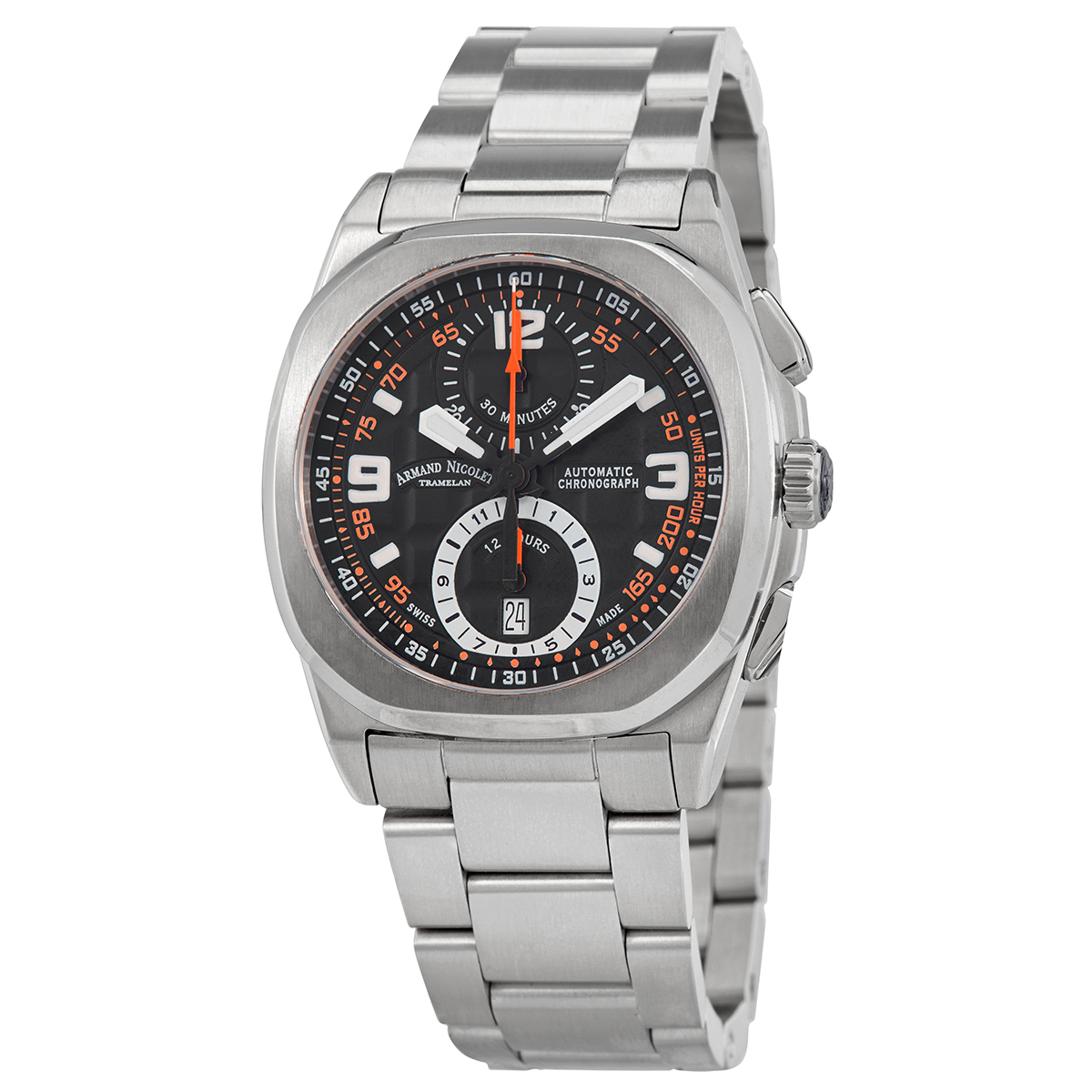 Armand Nicolet JH9 Chronograph Automatic Black Dial Men's Watch A668HAA-NO-MA4680A