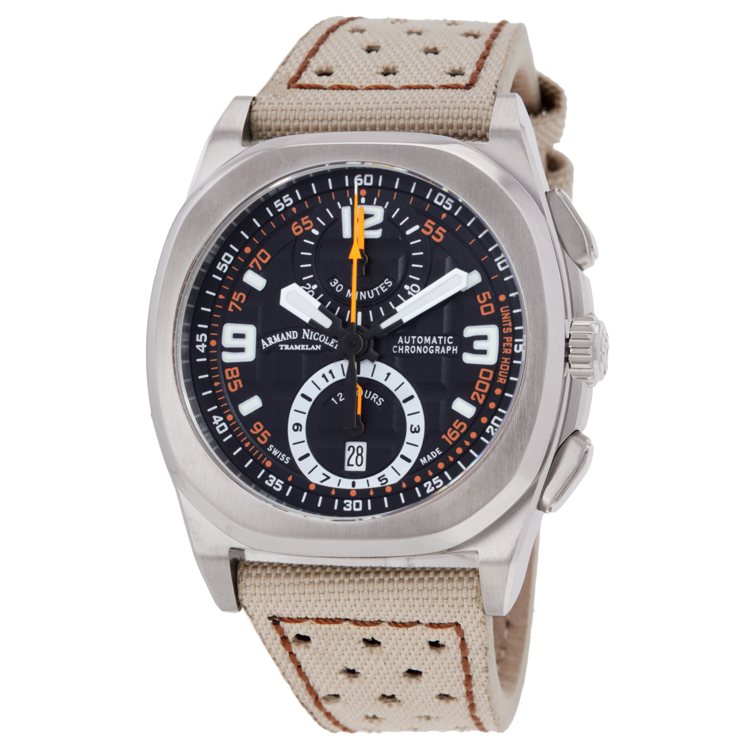Armand Nicolet JH9 Chronograph Automatic Black Dial Men's Watch A668HAA-NO-P0668KM8