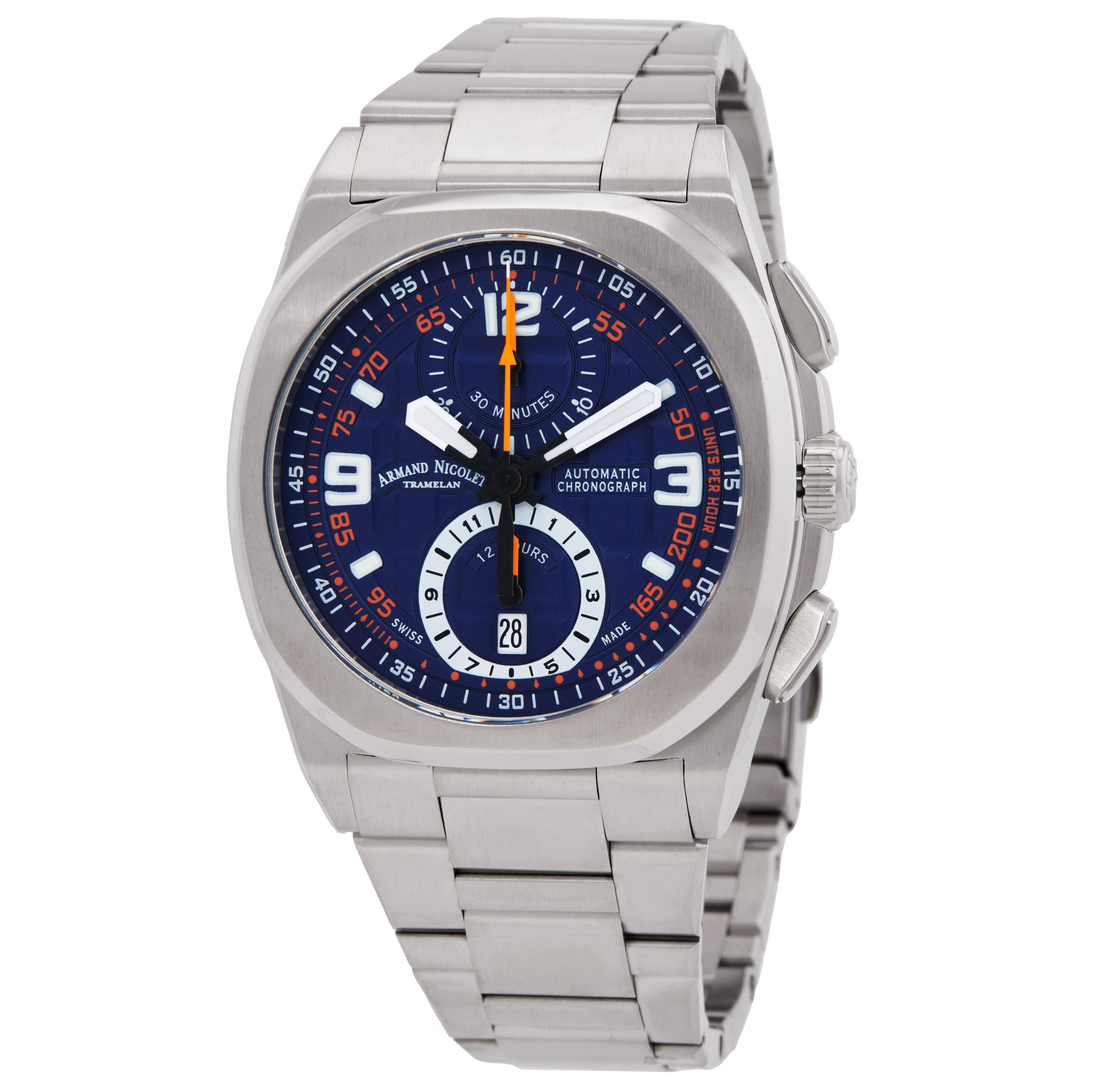 Armand Nicolet JH9 Chronograph Automatic Blue Dial Men's Watch A668HAA-BO-MA4670A