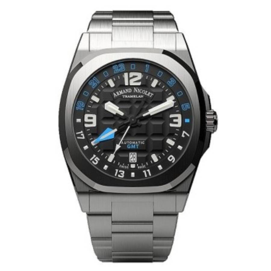 Armand Nicolet JH9 GMT Automatic Black Dial Men's Watch A663HAA-NZ