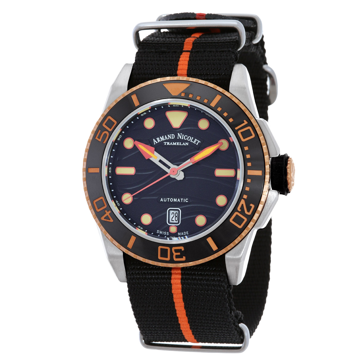 Armand Nicolet JSH Automatic Black Dial Men's Watch A480PSN-NO-BN24480AANO