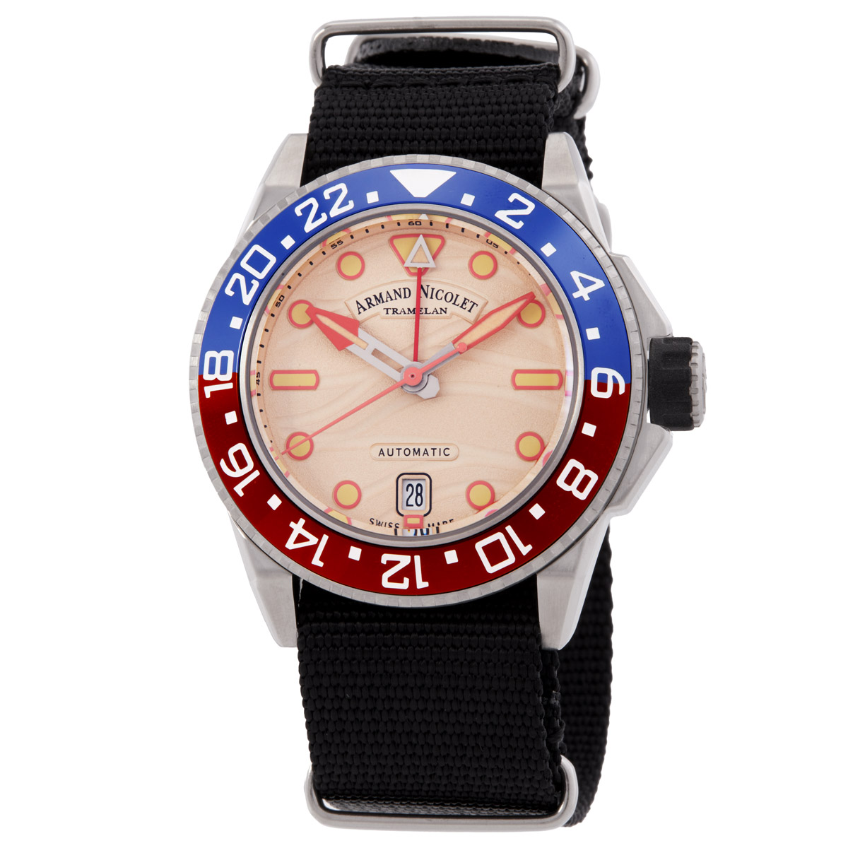 Armand Nicolet JSH GMT Automatic Men's Watch A487RGN-KO-BN24481AANN