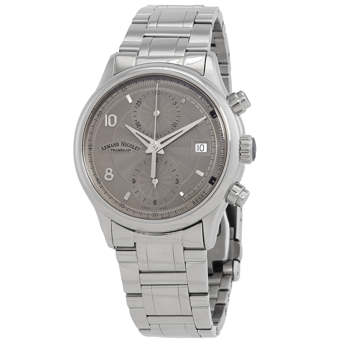 Armand Nicolet M02-4 Chronograph Automatic Grey Dial Men's Watch A844AAA-GR-M9742