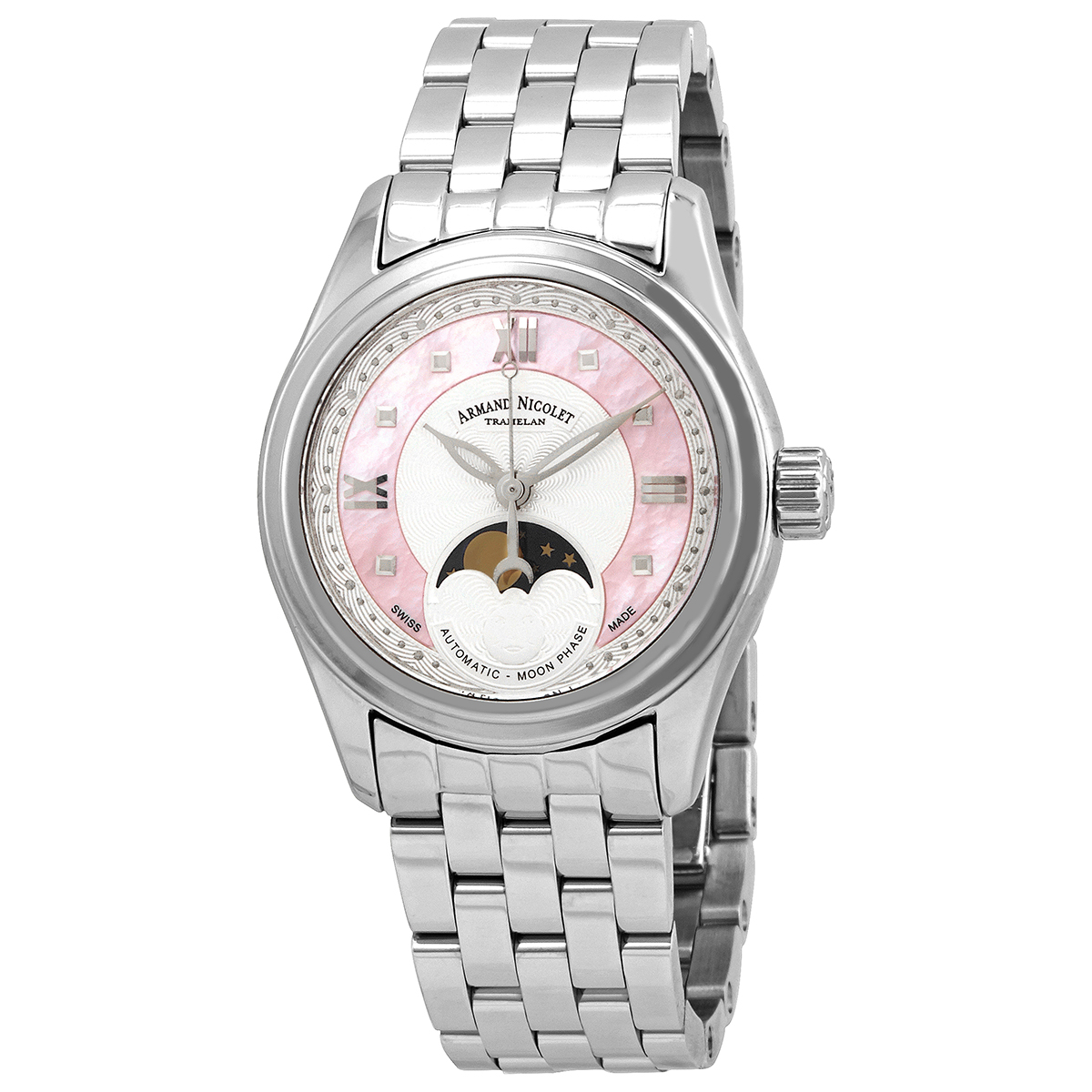 Armand Nicolet M03-2 Automatic Pink Mother of Pearl Dial  display picture 2
