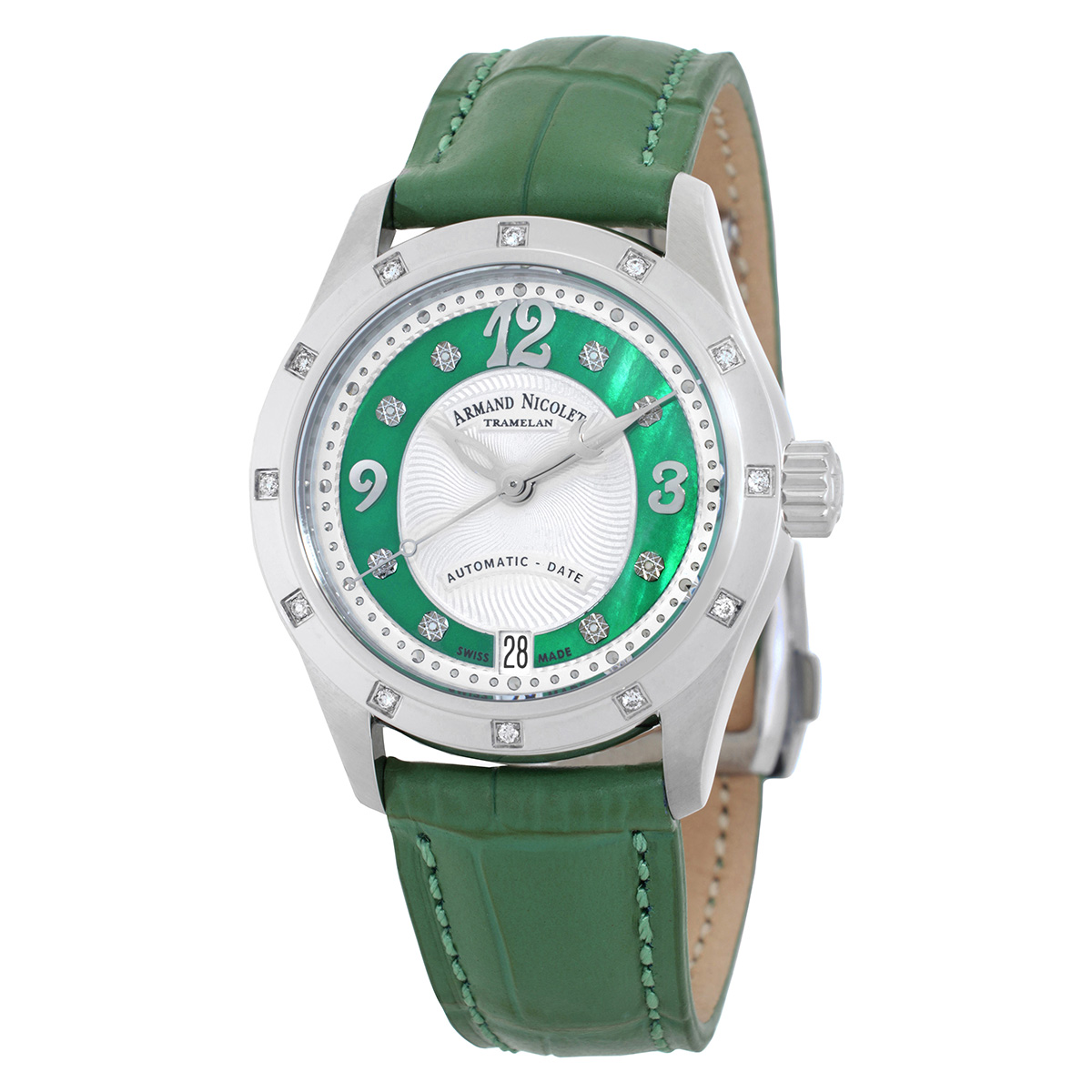Armand Nicolet M03-3 Automatic Diamond Ladies Watch A151GAA-AV-P882VR8