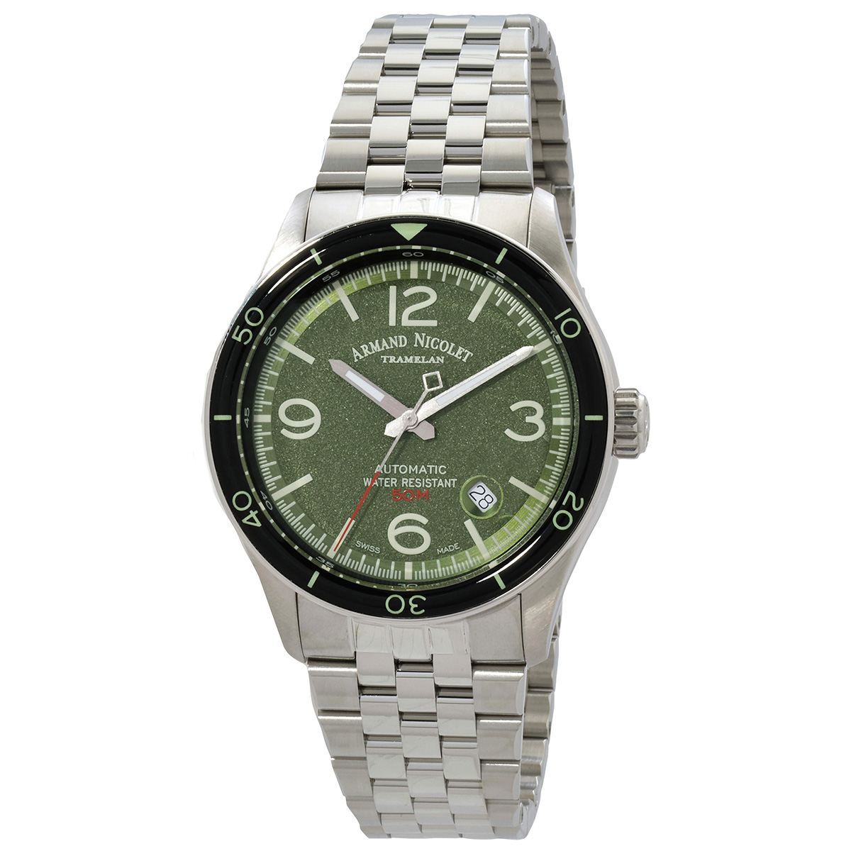 Armand Nicolet M2H Automatic Green Dial Men's Watch A740HNA-VR