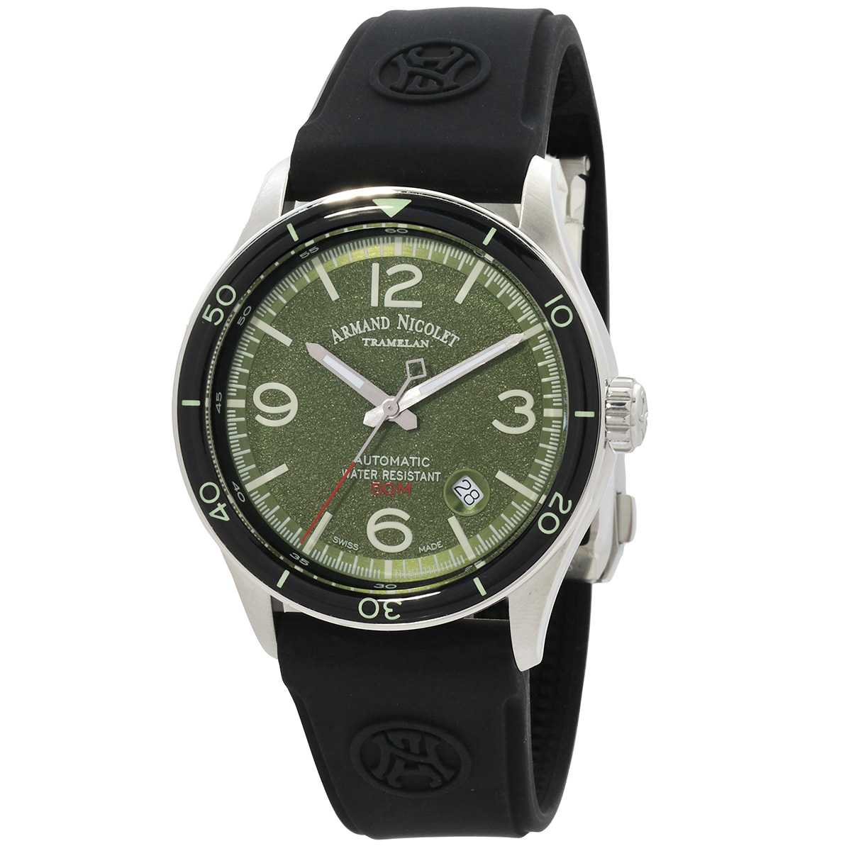 Armand Nicolet M2H Automatic Green Dial Men's Watch A740HNA-VR-GG2710N