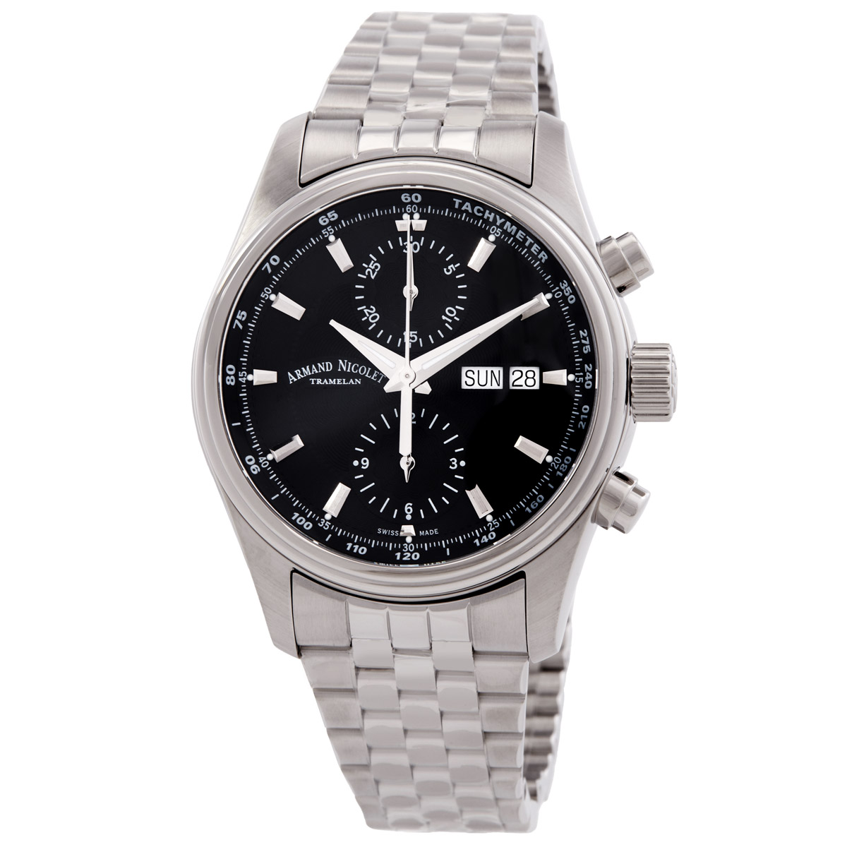 Armand Nicolet MH2 Chronograph Automatic Black Dial Men's Watch A647A-NR-BMA22640A