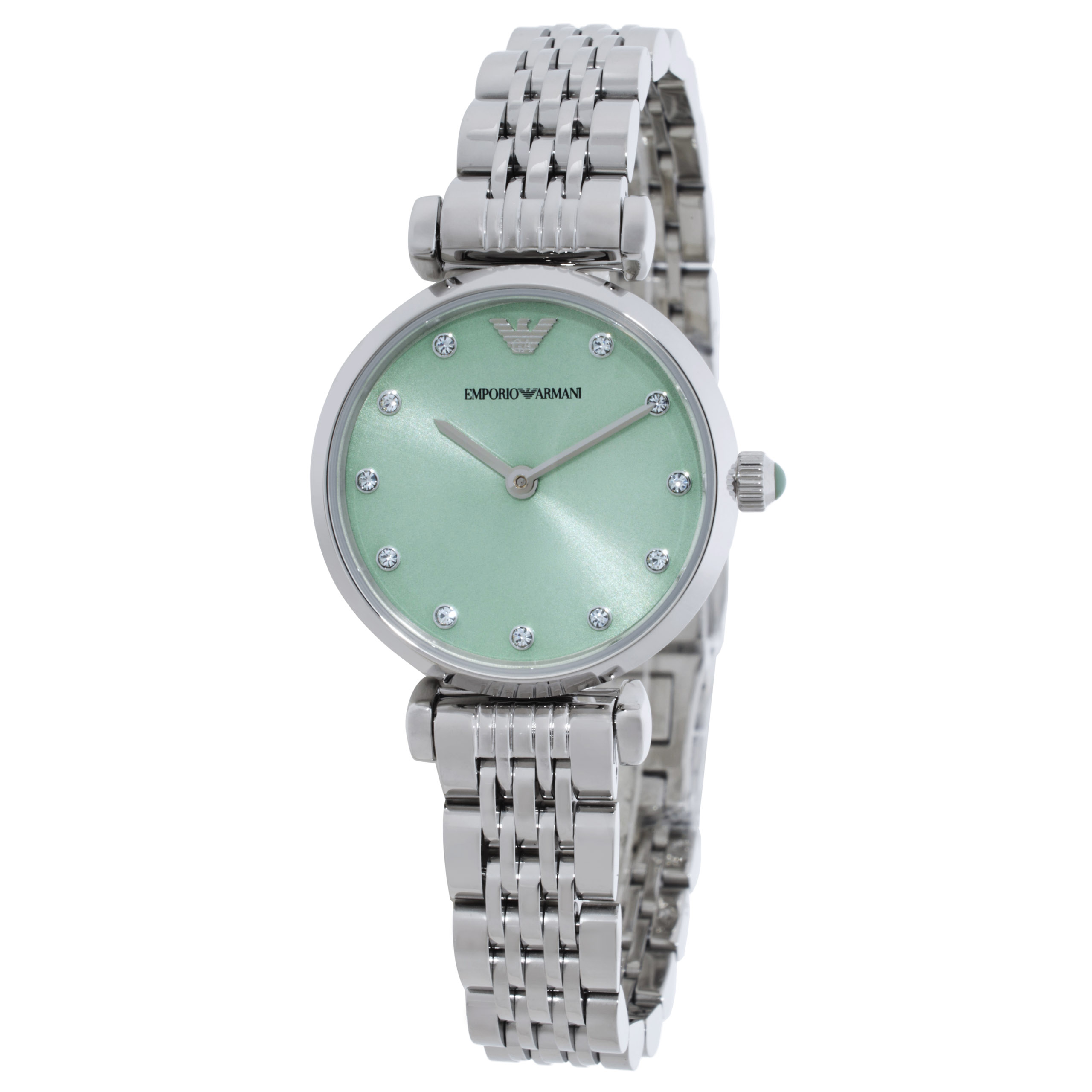 Armani Classic Quartz Crystal Green Dial Ladies Watch AR11667