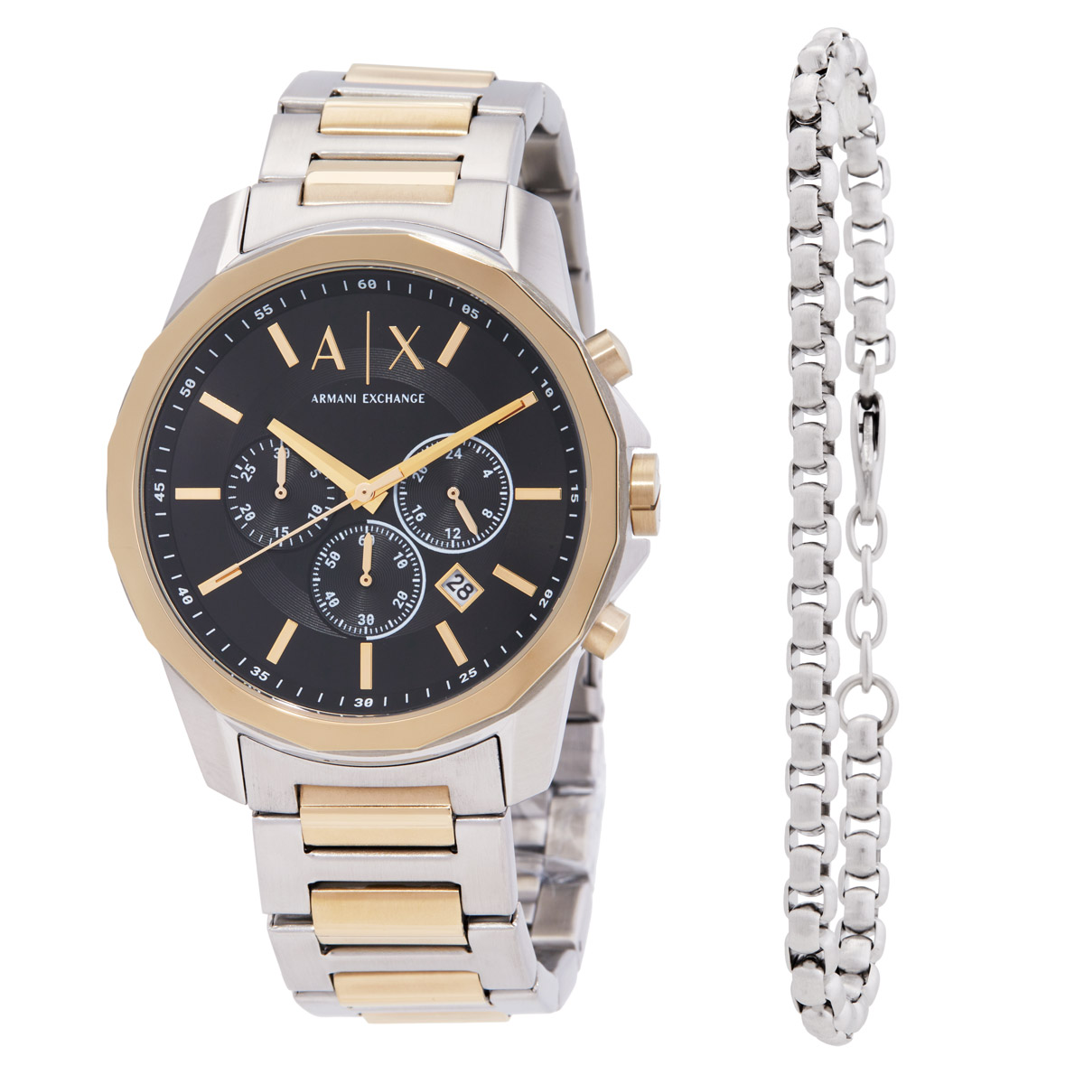 Armani Exchange Banks Chronograph Quartz Black Dial Men's Watch AX7148SET