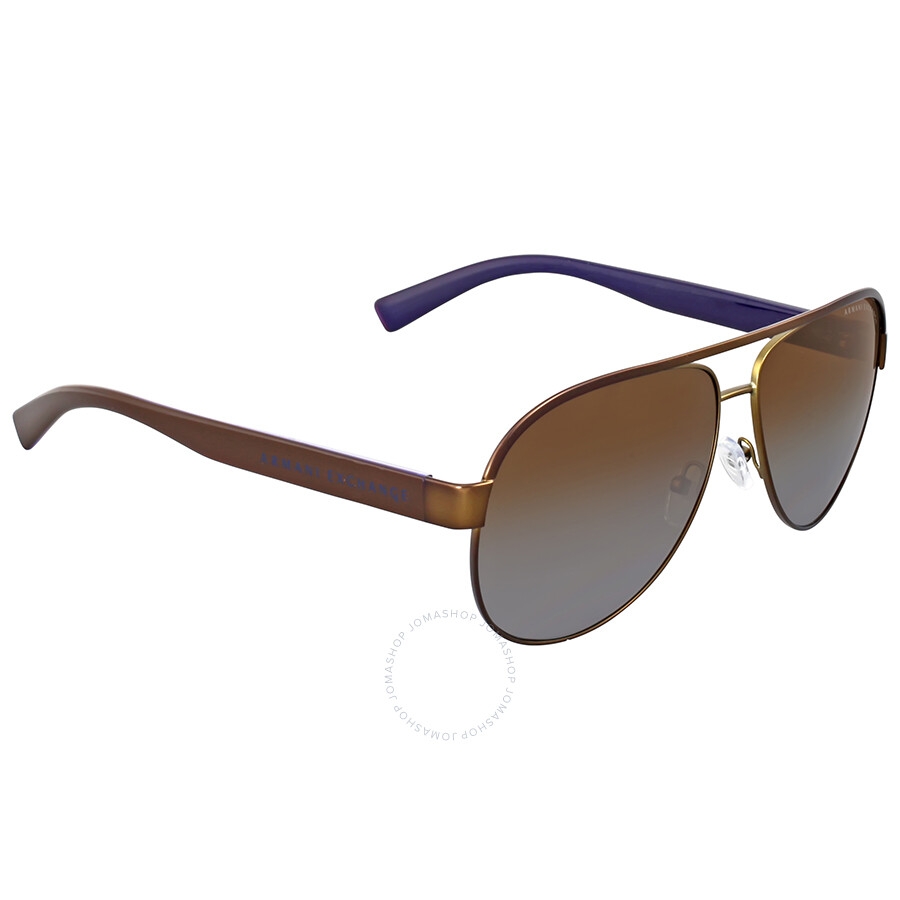 Armani Exchange Brown Gradient Aviator Sunglasses Armani Exchange