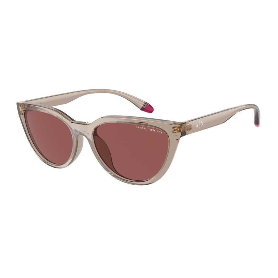 あおし＆くうま Armani Exchange Dark Violet Cat Eye Ladies Sunglasses