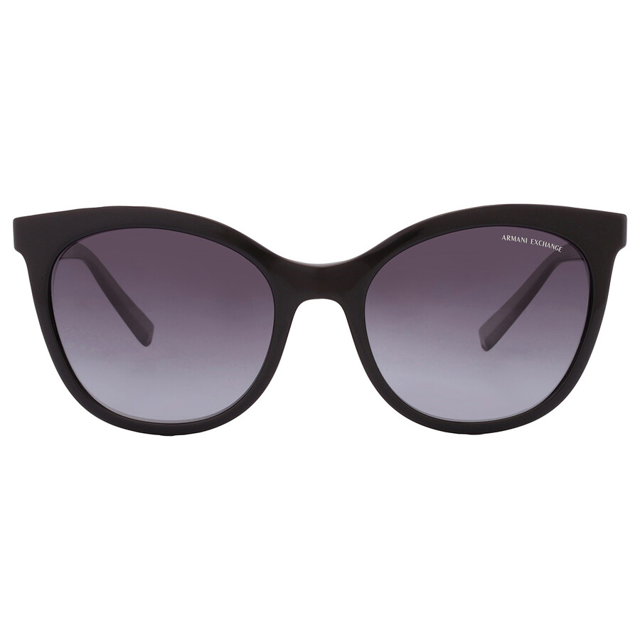 y  Armani Exchange Gray Gradient Cat Eye Ladies Sunglasses
