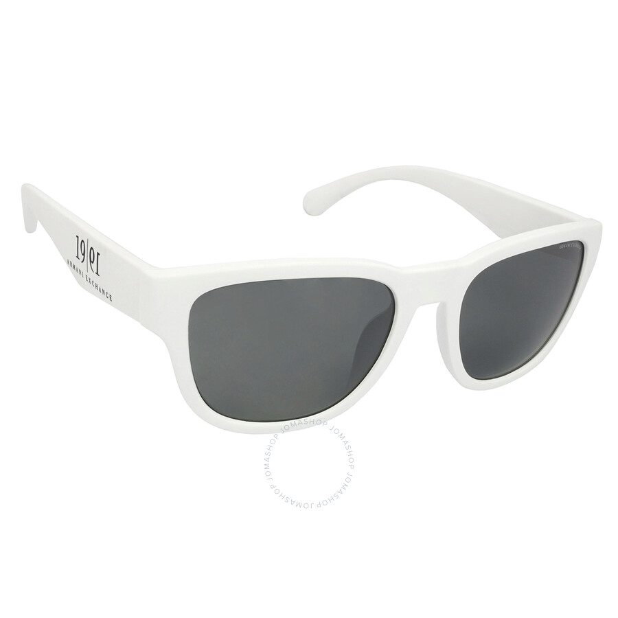 Armani Exchange Gray Mirrored Silver Square Men's Sunglasses Ax4115su 81566g 54 In Grey/silver Tone