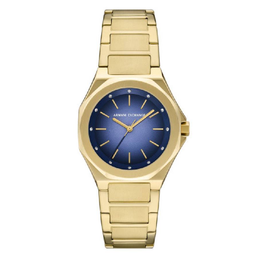 Armani Exchange Quartz Crystal Blue Dial Ladies Watch AX4620