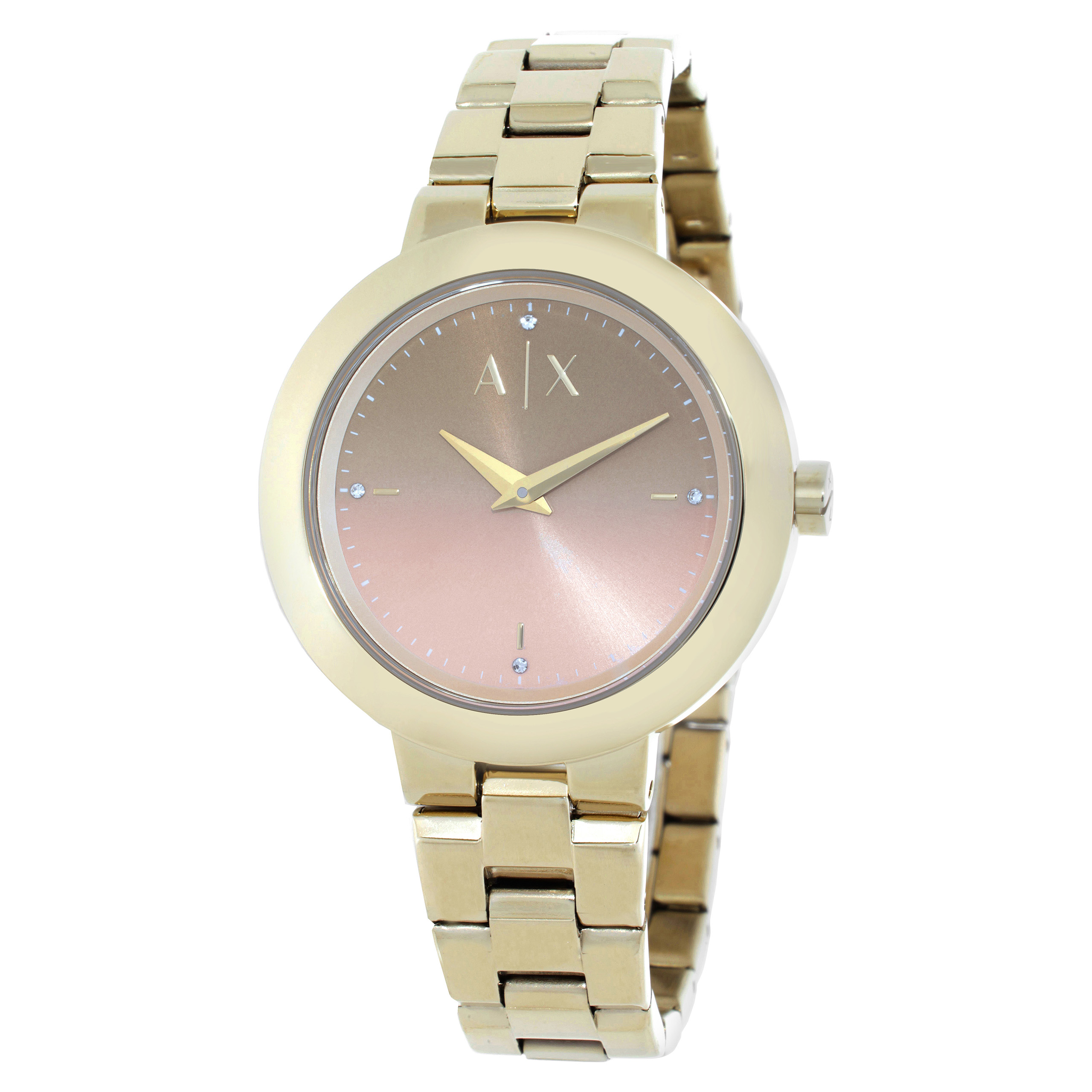Armani Exchange Quartz Pink Dial Ladies Watch AX5182