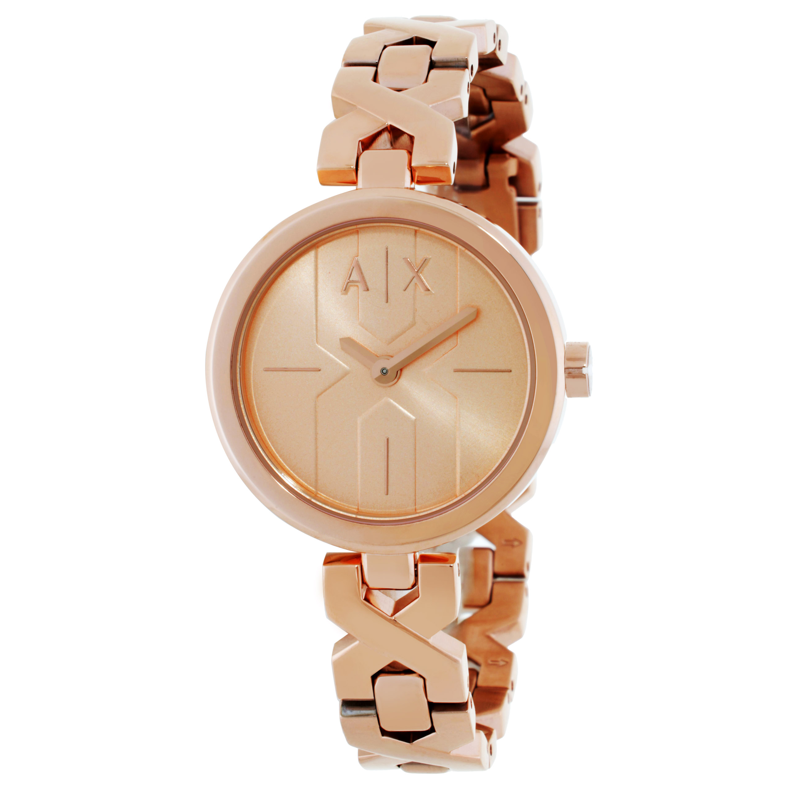 Armani Exchange Quartz Rose Gold Dial Ladies Watch AX5832
