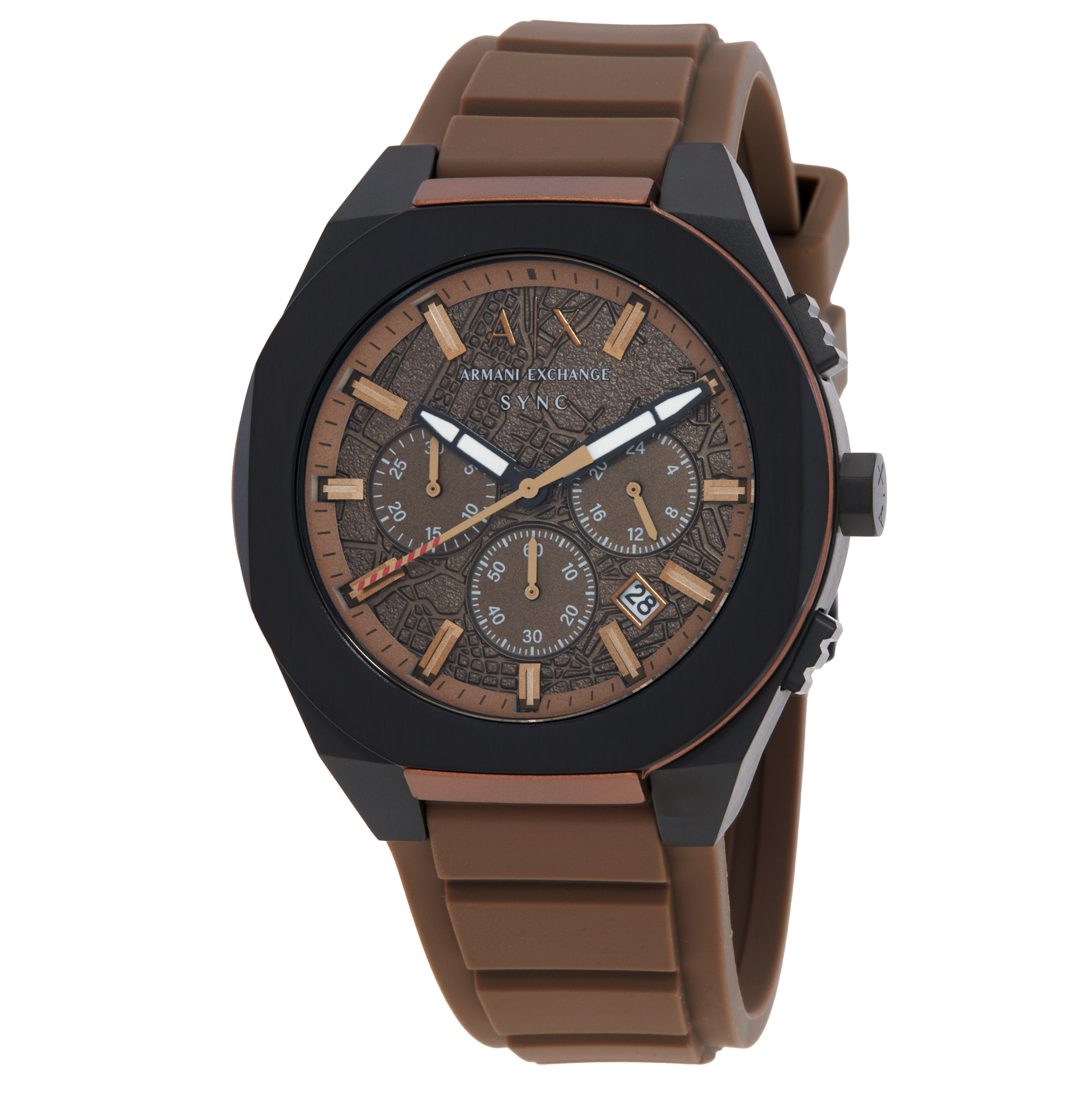Armani Exchange Sync Chronograph Quartz Brown Dial Men's Watch