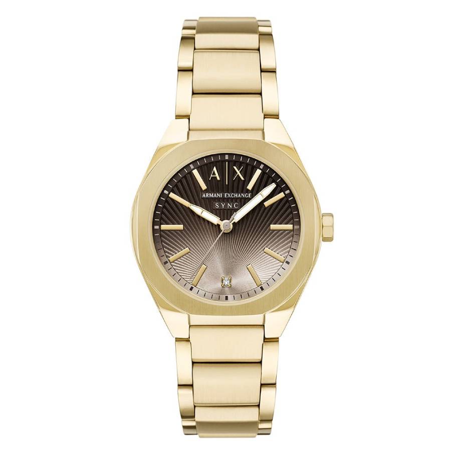 Armani Exchange Sync Quartz Brown Dial Ladies Watch AX6031