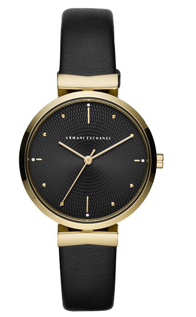Armani Exchange Three-Hand Quartz Black Dial Ladies Watch AX5903