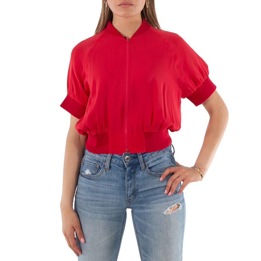 Armani Ladies Blouson Red Zip Jacket