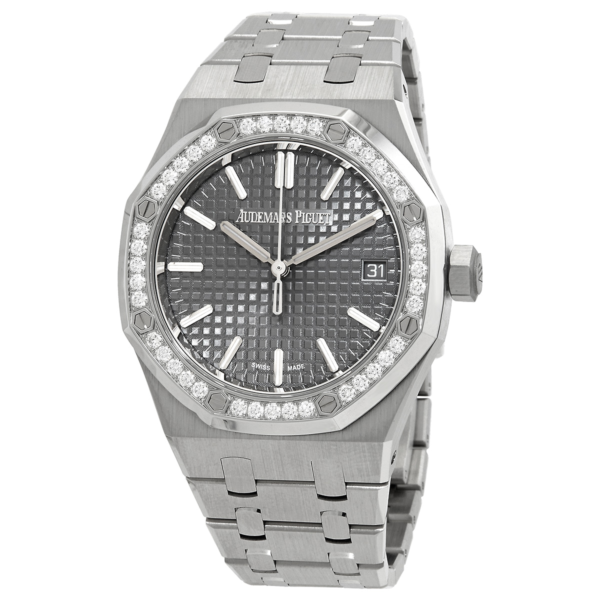 Royal Oak "50 year Anniversary" Automatic Diamond Grey Dial Men's Watch