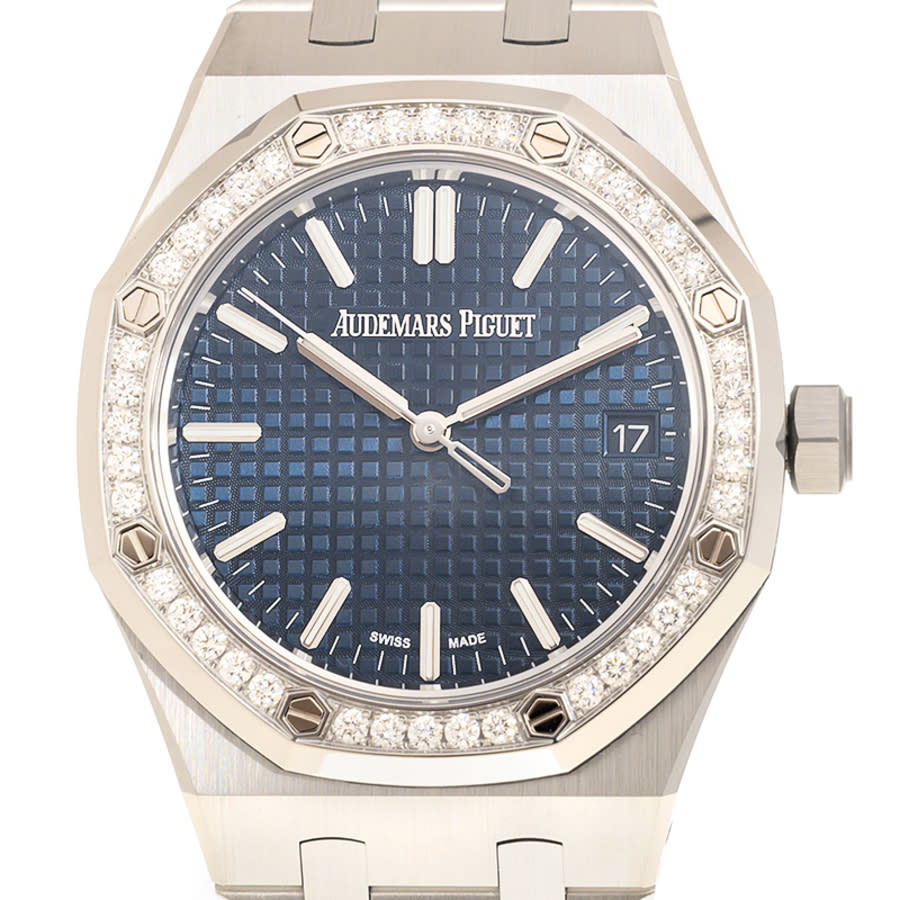Audemars Piguet Royal Oak "50th Anniversary" Automatic Diamond Blue Dial Ladies Watch 15551ST.ZZ.1356ST.02