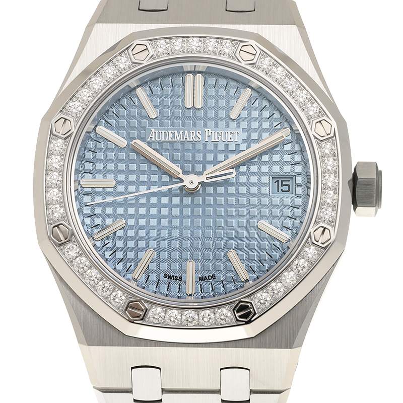 Audemars Piguet Royal Oak Automatic Diamond Blue Dial Ladies Watch 15551ST.ZZ.1356ST.04