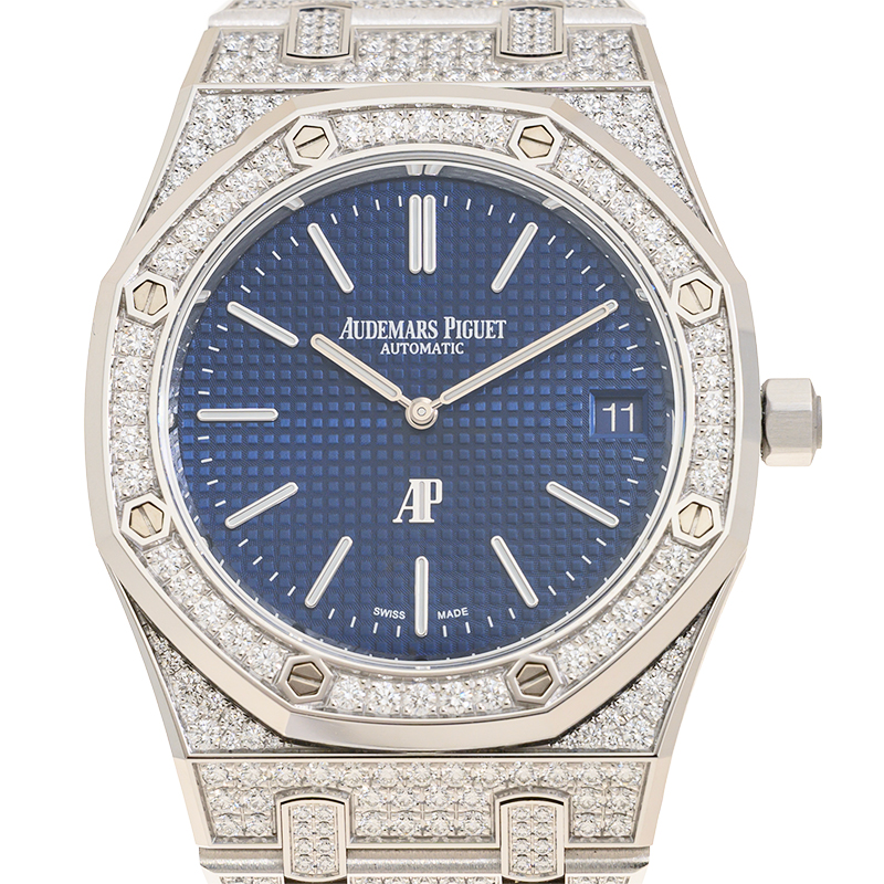 Audemars Piguet Royal Oak Automatic Diamond Blue Dial Unisex Watch 16202BC.ZZ.1241BC.02